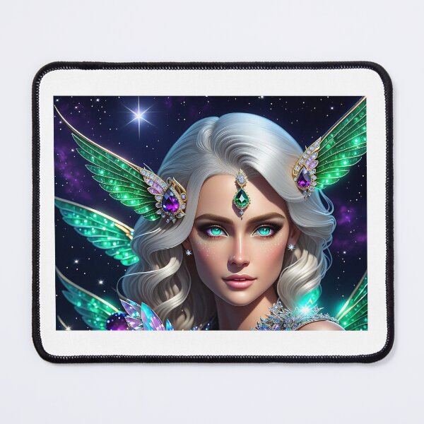 Item preview, Beautiful Fantasy Art: Crystal Moon Goddess, Gem Goddess, Celestial Goddess designed and sold by SerenityOracle.