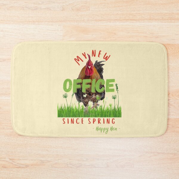 Item preview, happy hen on meadow - my office since spring designed and sold by PositiveIdeas.