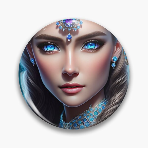 Item preview, Beautiful Fantasy Art: Crystal Moon Goddess, Gem Goddess, Celestial Goddess designed and sold by SerenityOracle.