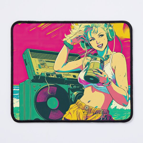 Item preview, Boom Box 1980s Beach Party Girl designed and sold by RETRO1985.