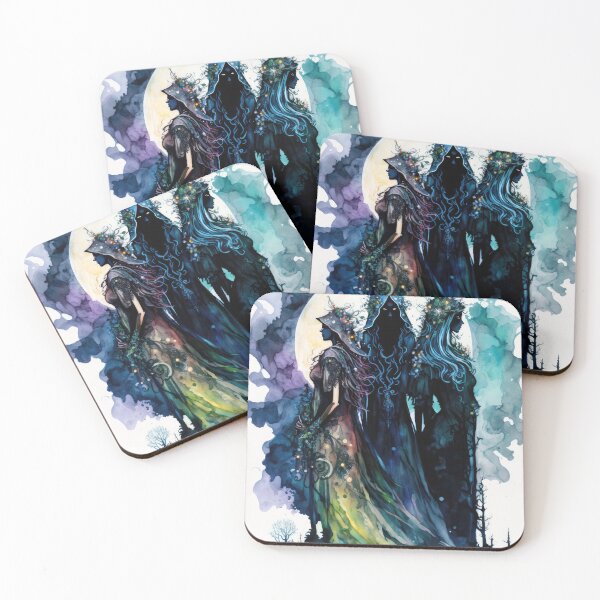 Item preview, Triple Moon Goddess, Witchy Dark Art designed and sold by MoonBohemian.