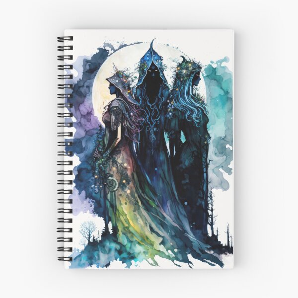 Item preview, Triple Moon Goddess, Witchy Dark Art designed and sold by MoonBohemian.