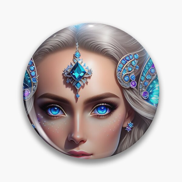 Item preview, Fantasy Art: Crystal Moon Goddess, Gem Goddess, Celestial Goddess designed and sold by SerenityOracle.