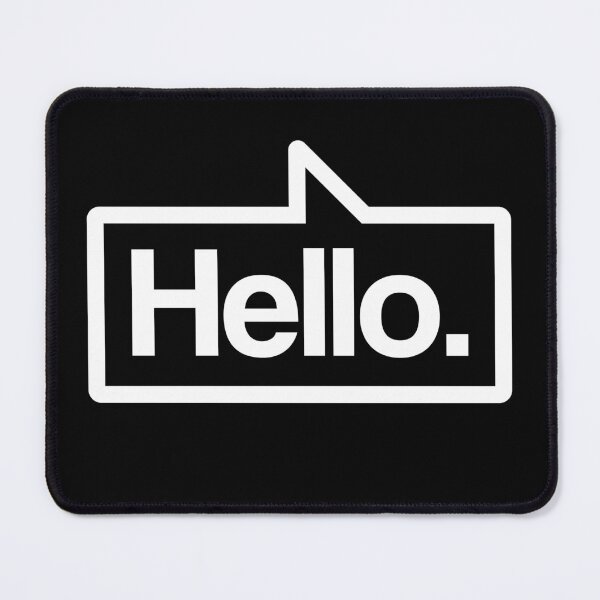 Item preview, Hello - Talking Shirt (White on Black) designed and sold by Justin Ellis.