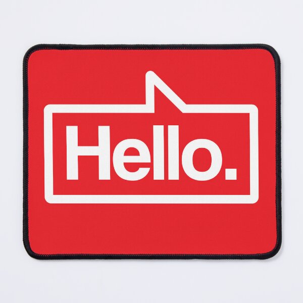 Item preview, Hello - Talking Shirt (White on Red) designed and sold by Justin Ellis.