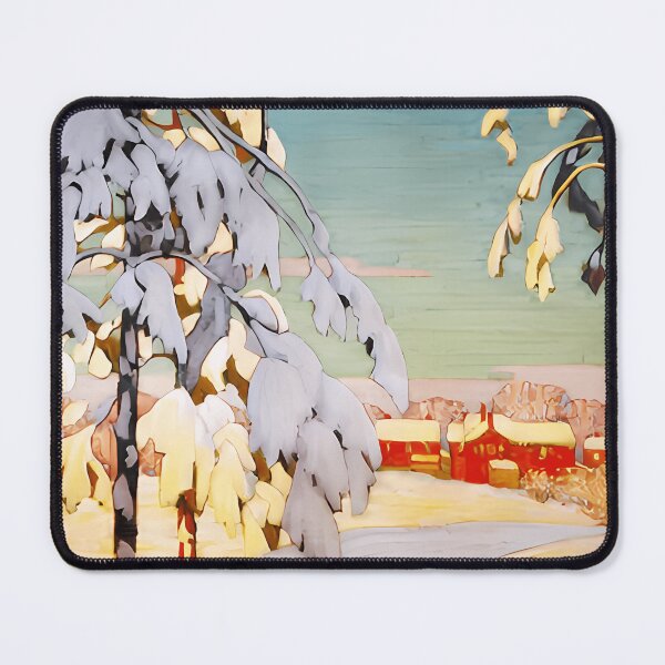 Item preview, Winter Landscape with Pink House by Lawren Harris designed and sold by TheRedVineyard.