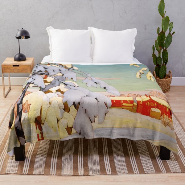 Item preview, Winter Landscape with Pink House by Lawren Harris designed and sold by TheRedVineyard.