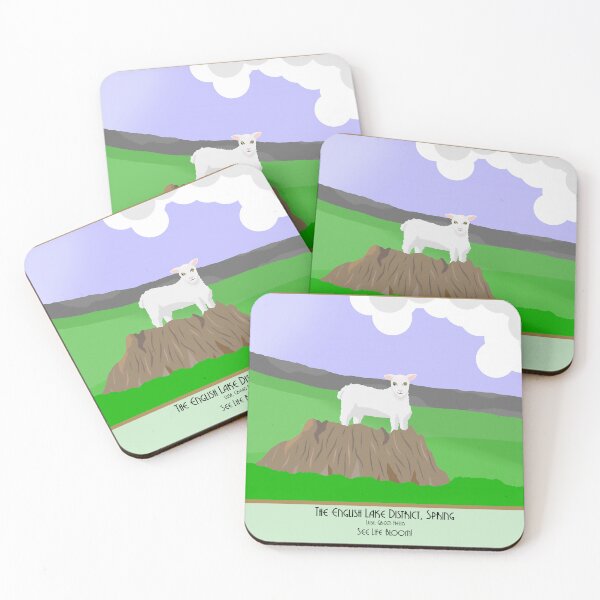 Item preview, Lamb of the Lake District Poster designed and sold by LakelandDrawing.