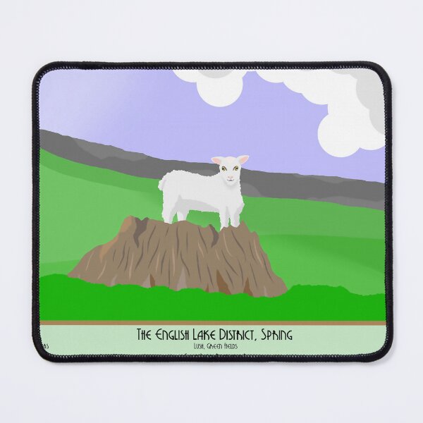 Item preview, Lamb of the Lake District Poster designed and sold by LakelandDrawing.