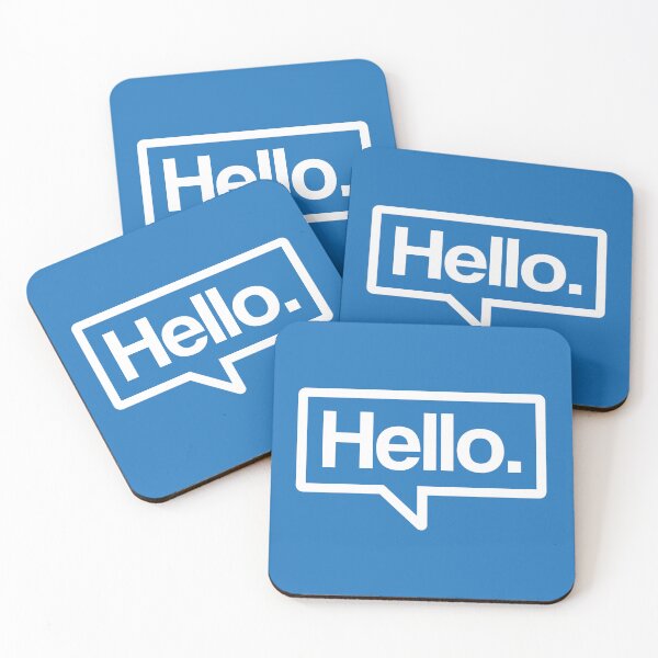 Item preview, Hello - Talking Shirt (White on Blue) designed and sold by Justin Ellis.