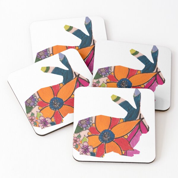 Item preview, Easter bunny orange flower hop hop hop  designed and sold by JewelsNova.
