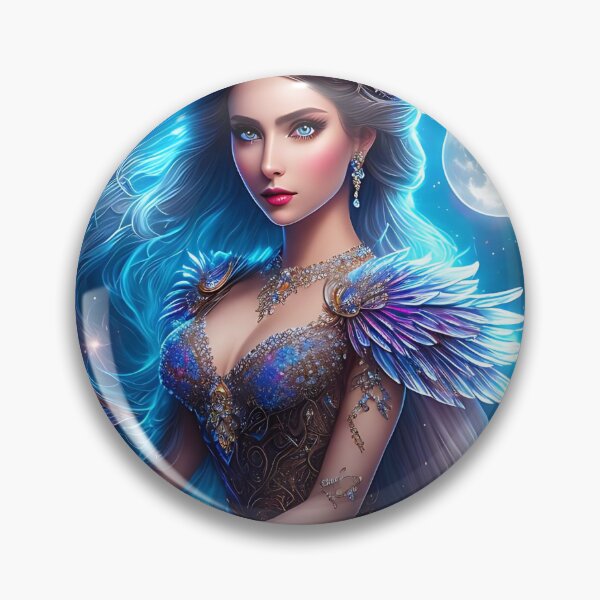 Item preview, Fantasy Art: Crystal Moon Goddess, Gem Goddess, Celestial Goddess designed and sold by SerenityOracle.