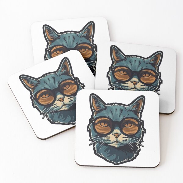 Item preview, Blue cat in the glasses designed and sold by Len-adeu.