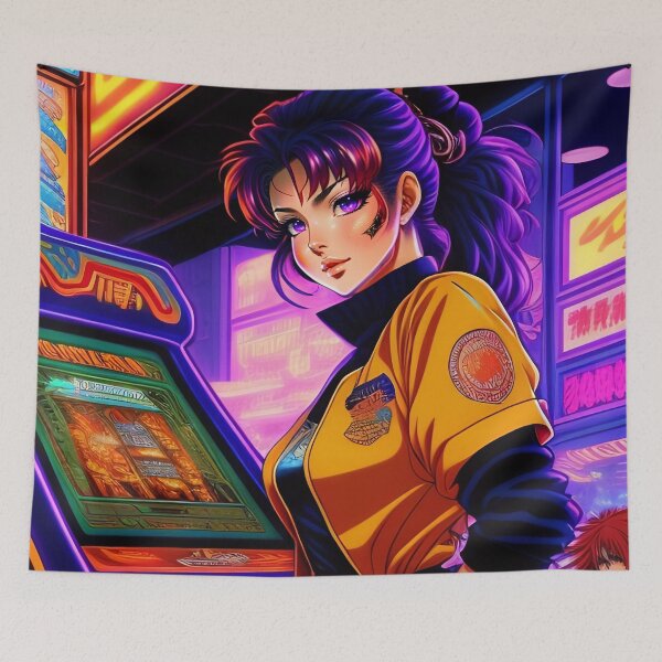 Item preview, Sexy Girl Vintage 90's Anime Style AI Art designed and sold by unusualillusion.