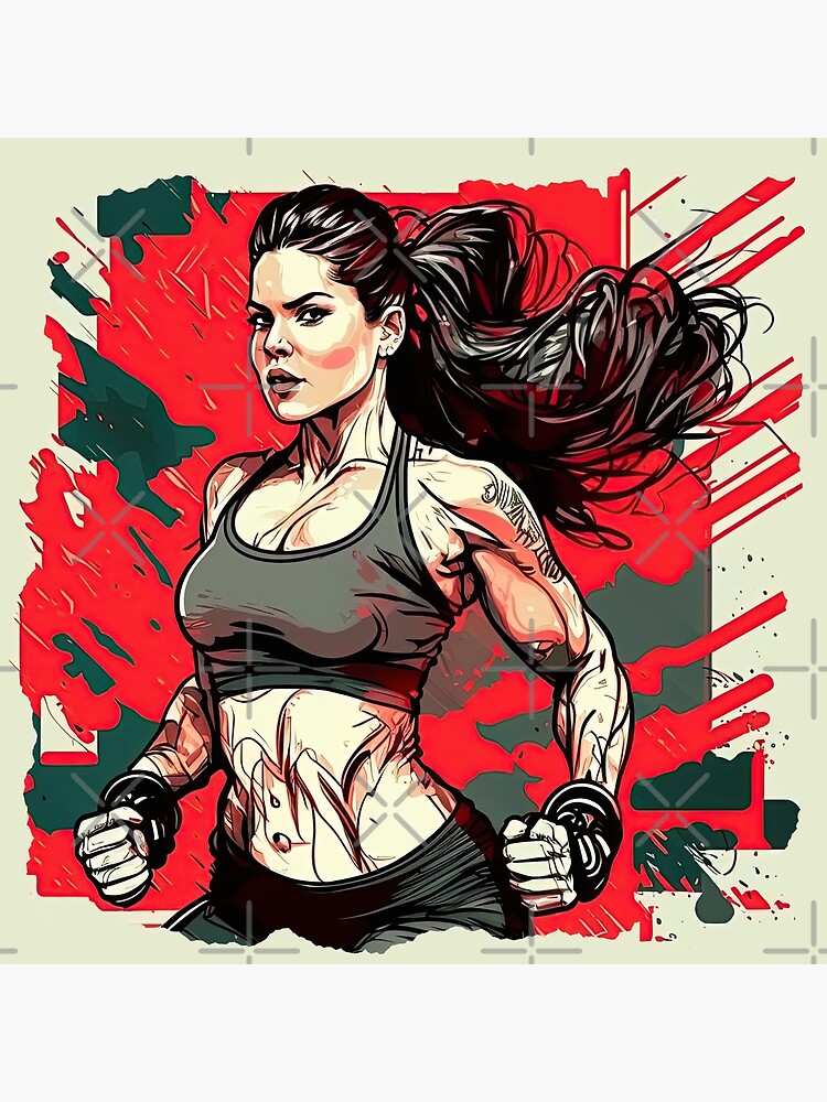 Wall Art Print female fitness-bodybuilding in watercolor