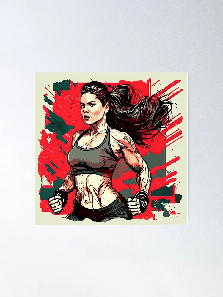 fit woman doing workout, fitness, gym #2 Art Board Print for Sale