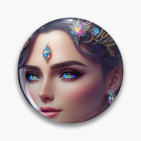 Item preview, Fantasy Art: Crystal Moon Goddess, Gem Goddess, Celestial Goddess, Fairy Princess, Angel designed and sold by SerenityOracle.
