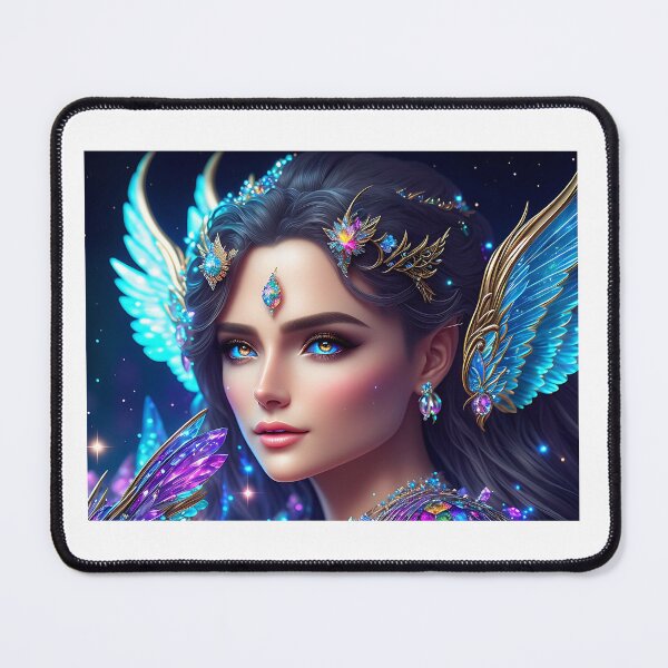 Item preview, Fantasy Art: Crystal Moon Goddess, Gem Goddess, Celestial Goddess, Fairy Princess, Angel designed and sold by SerenityOracle.