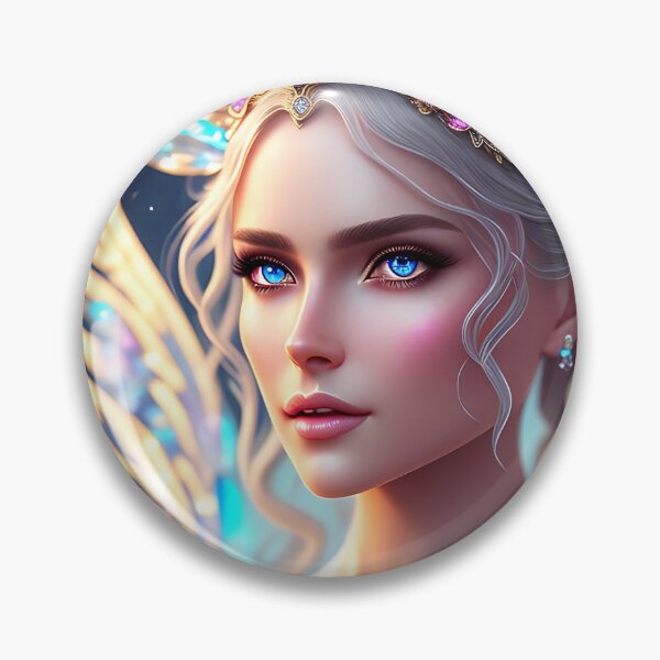 Item preview, Fantasy Art: Crystal Moon Goddess, Gem Goddess, Celestial Goddess, Fairy Princess, Angel designed and sold by SerenityOracle.