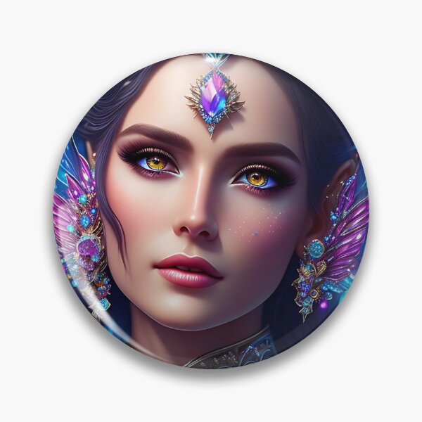 Item preview, Fantasy Art: Crystal Moon Goddess, Gem Goddess, Celestial Goddess, Fairy Princess, Angel designed and sold by SerenityOracle.
