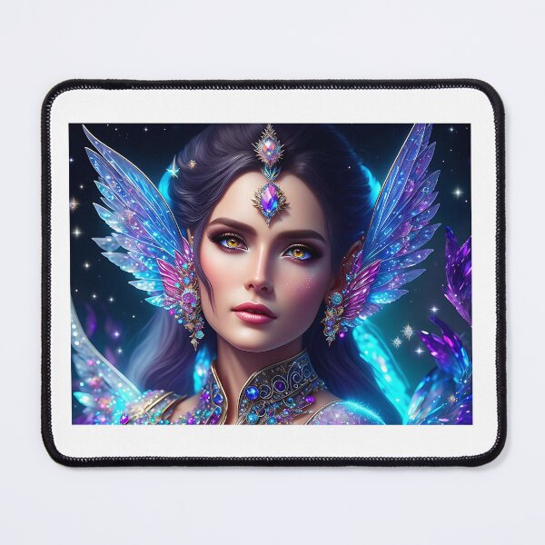 Item preview, Fantasy Art: Crystal Moon Goddess, Gem Goddess, Celestial Goddess, Fairy Princess, Angel designed and sold by SerenityOracle.