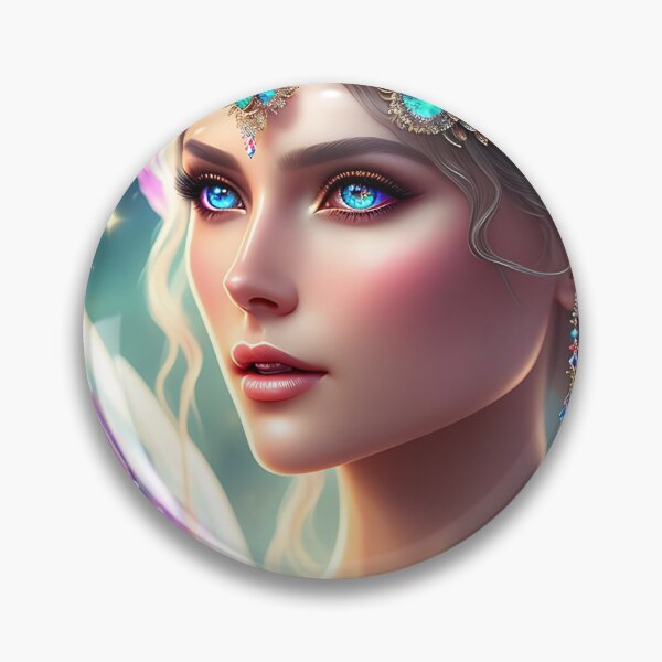 Item preview, Fantasy Art: Crystal Moon Goddess, Gem Goddess, Celestial Goddess, Fairy Princess, Angel designed and sold by SerenityOracle.