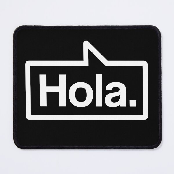 Item preview, Hola - Talking Shirt (White on Black) designed and sold by Justin Ellis.