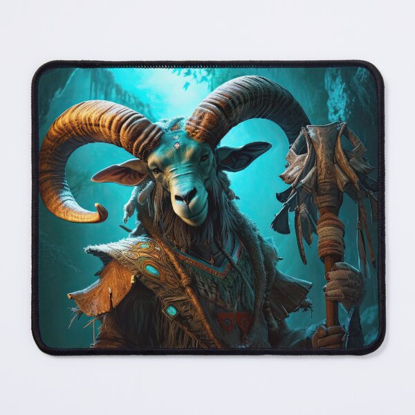 Item preview, Warrior Goat with Staff designed and sold by FireScreen.