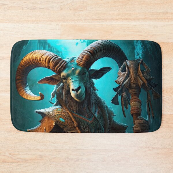 Item preview, Warrior Goat with Staff designed and sold by FireScreen.