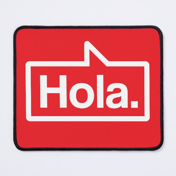 Item preview, Hola - Talking Shirt (White on Red) designed and sold by Justin Ellis.