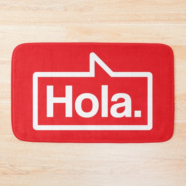 Artikelvorschau, Hola – Sprechendes Shirt (Weiß auf Rot) entworfen und verkauft von Justin Ellis.