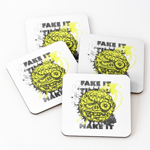 Item preview, Fake it 'til you make it (yellow) designed and sold by Fran Thornton.