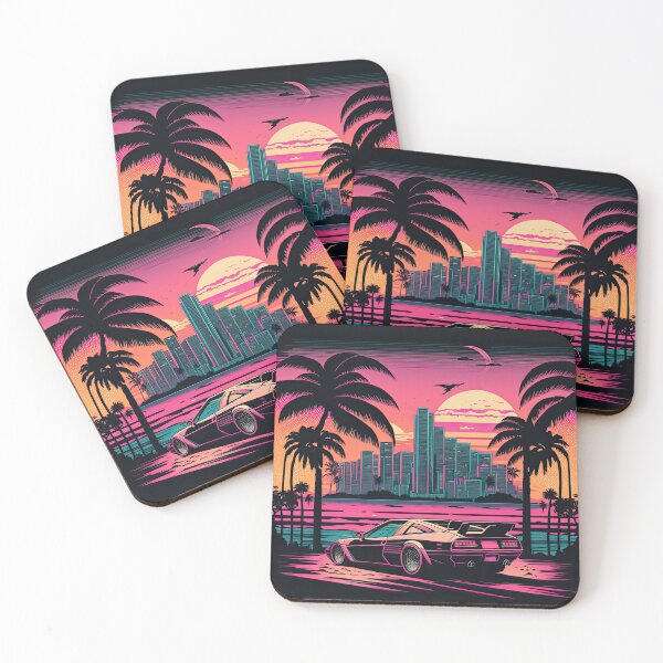 Item preview, Miami Vice Retro Super Car - Vintage 1980s Nostalgia Design designed and sold by RETRO1985.