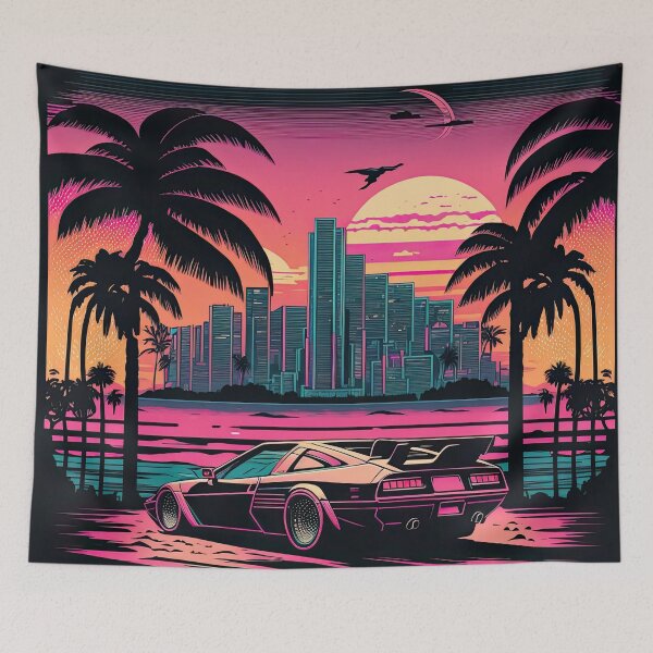 Item preview, Miami Vice Retro Super Car - Vintage 1980s Nostalgia Design designed and sold by RETRO1985.