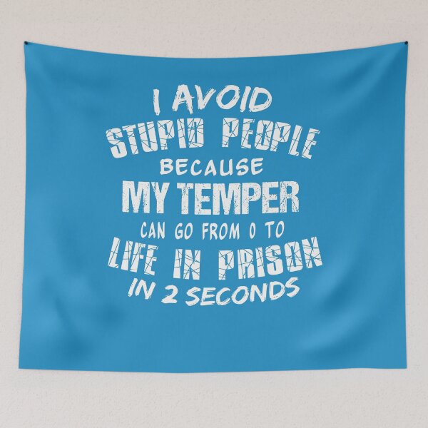 Item preview, I Avoid Stupid People because my temper can go from 0 to Life in prison in 2 seconds designed and sold by AI Creations ⭐⭐⭐⭐⭐.