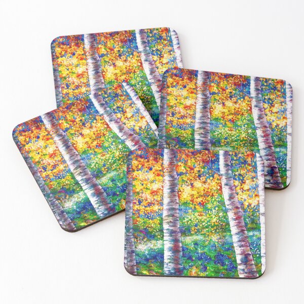 Item preview, Midsummer Dreams of Aspen Trees with Palette Knife designed and sold by Rocky Mountain Artistry.