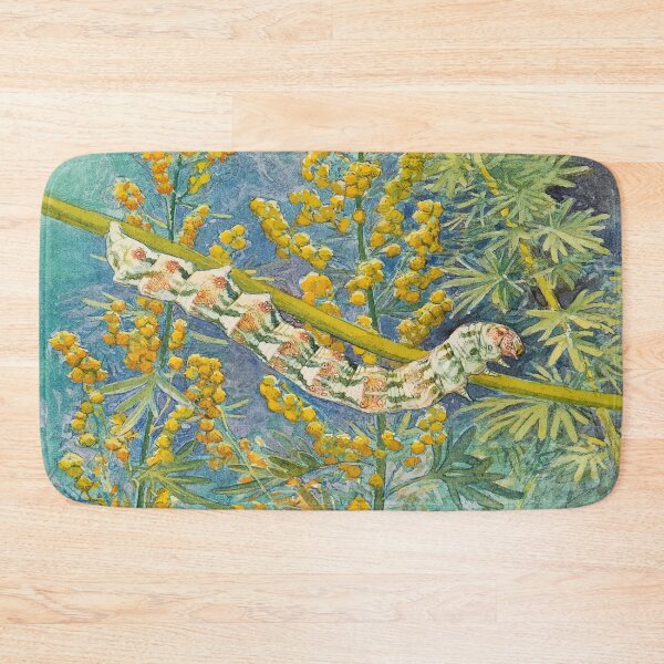 Item preview, Cucullia Absinthii Wormwood Caterpillar Illustration designed and sold by taiche.