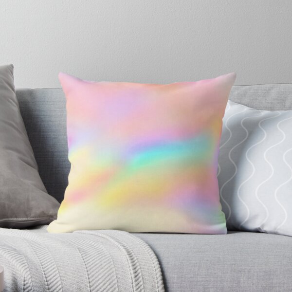 Iridescent Aesthetic Color Throw Pillow