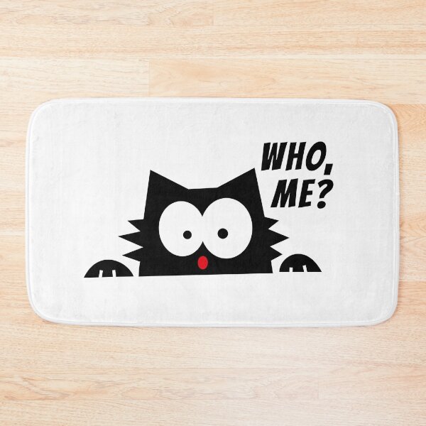 Item preview, Who, me? Black cat designed and sold by I-dsgn.