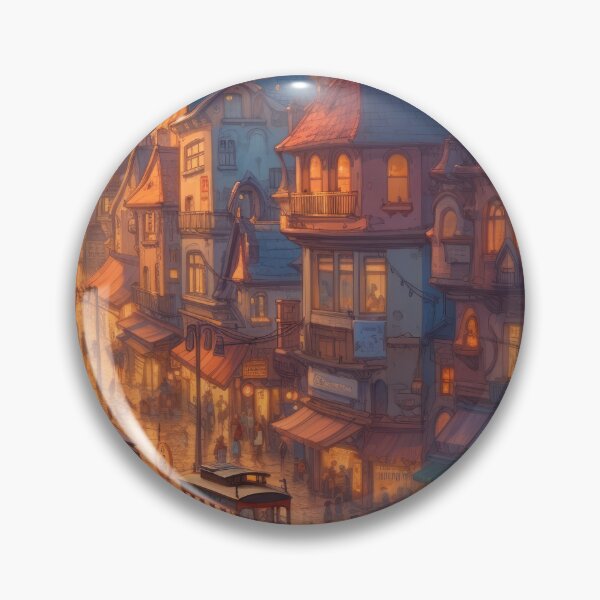 Item preview, Old Town Charm - Animated Print designed and sold by FireScreen.
