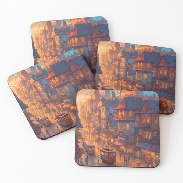 Item preview, Old Town Charm - Animated Print designed and sold by FireScreen.