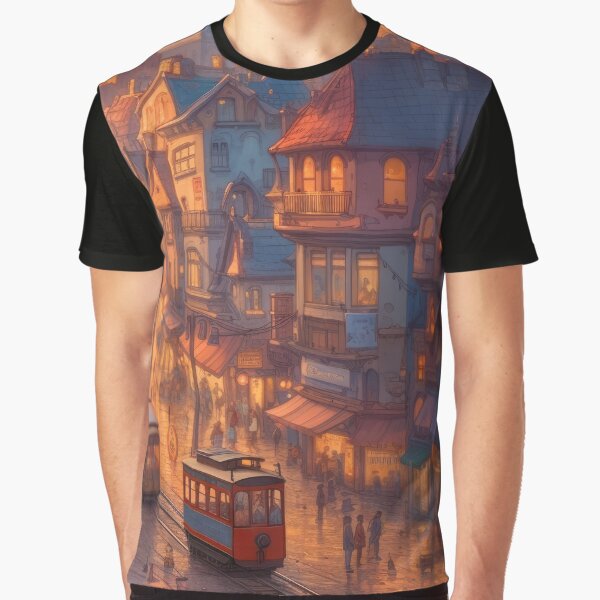 Item preview, Old Town Charm - Animated Print designed and sold by FireScreen.