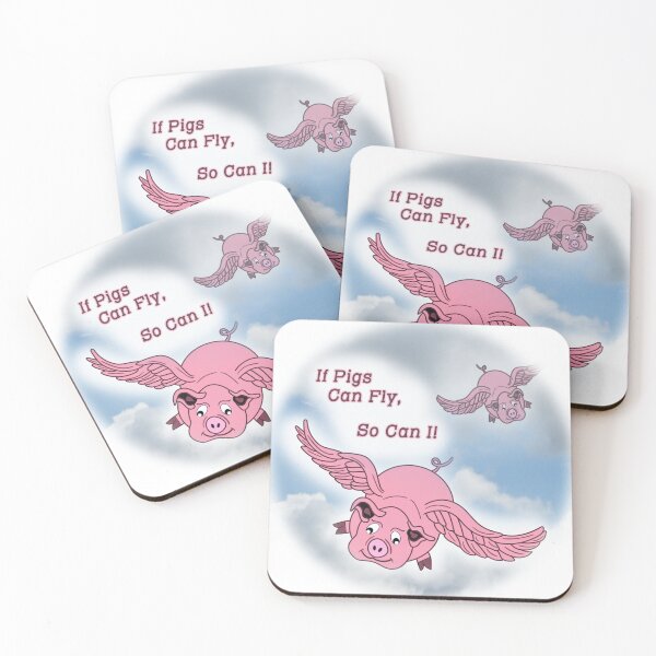 Item preview, Whimsical Cartoon Flying Pigs designed and sold by BCasTal.