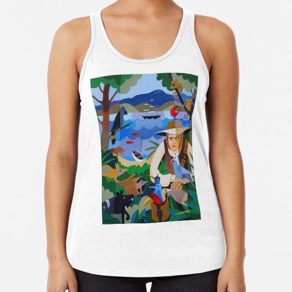 CHARLES DARWIN IN HOBART 1836 Racerback Tank Top