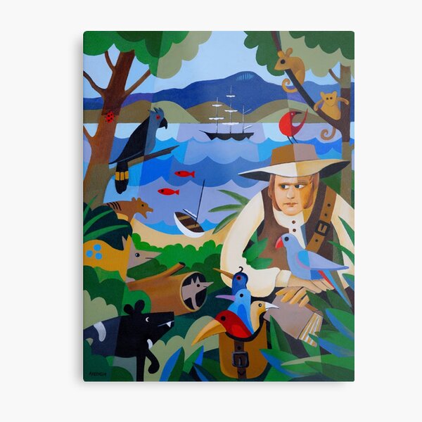CHARLES DARWIN IN HOBART 1836 Metal Print