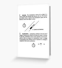 General Physics, PHY 110 Greeting Card