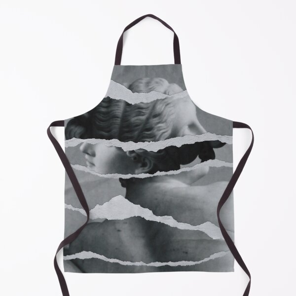 Item preview, Black and white Greek statue image torn paper style remixed media designed and sold by Lefteris Betsis.