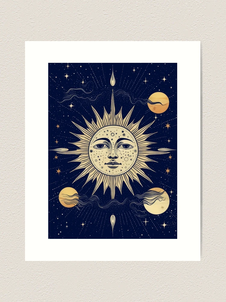 月と少女　ムーン　絵　ヴィンテージ　レトロ farp,medium,wall_texture,