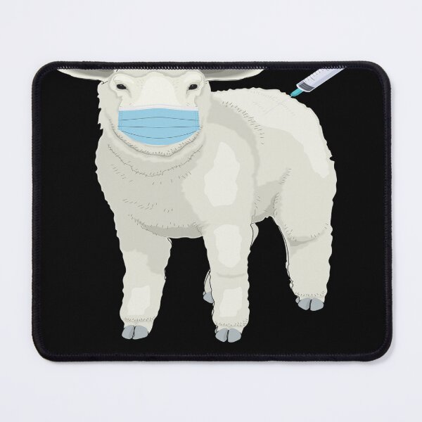 Item preview, Sheep with Mask and shot , vax or vaccine BAAAAAA . designed and sold by 1970Russell.