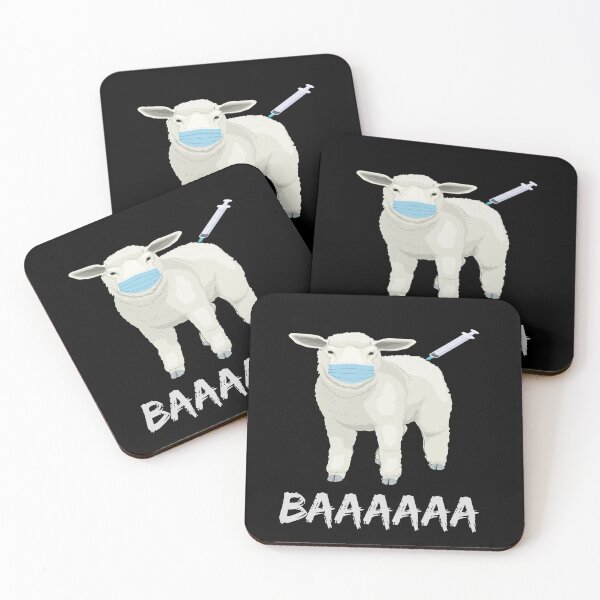 Item preview, Sheep with Mask and shot , vax or vaccine BAAAAAA .  designed and sold by 1970Russell.